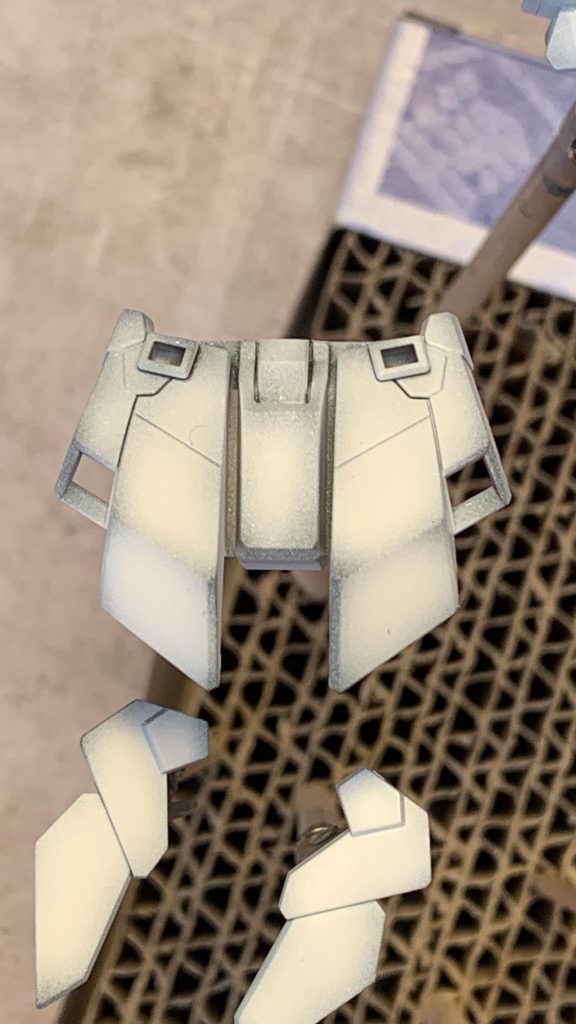 グラーデーション塗装途中