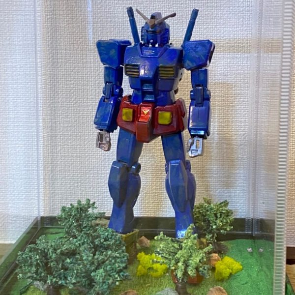 甥っ子ガンプラデビュー(ジオラマ対決)