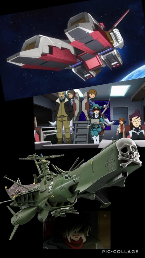 ナトーラ「さっきから、なんなんです?それ?」フリット「孤高の宇宙海賊じゃ。知らんのか?最近の若いもんは仕方ないのお。宇宙の浪漫を知らんとは。」ナトーラ「すみません。」???「聞いているのか!戦艦ディーヴァ!我々は宇宙海賊“ビシディアン“船を明け渡すんだ!」フリット「さあ、どうする?艦長?」ナトーラ「ええええ〜どうしましょう!?」海賊クルー「キャプテン、アッシュ。あんな古い船に何の価値があるんです?」アッシュ「侮るな。アレは進化する怪物を積んでいる。彼らはあの船を捨てたりはしないさ。」海賊クルー「奴等、ダンマリを決め込んでやがりますぜ。」アッシュ「ふ、いいだろう。俺が出る。」ーーーーーフリット「キオ、聞こえるか?」キオ「うん。じいちゃん。」フリット「少し面倒事に巻き込まれてな。厄介払いが必要になったんじゃ。」キオ「ガンダムで出るの?」フリット「そうじゃ。緊張することはない。これまでの経験を信じて戦ってこい。皆を守るためにの。」キオ「はい!じいちゃん!」キオ「よし!皆んな、行こう!ガンダムAGE−3、行きますっ!」