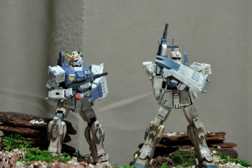 以前作成したジオラマに載っけて見ました。背景がアレなのはご愛嬌と言うことで💦