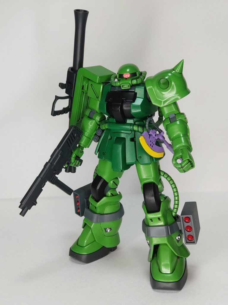 今後、リペイントや改造するかもしれないのと、セイラマスオさんの記事を読んで、筆塗りを試してみたかったので、今回は水性ホビーカラーの筆塗りで全塗装しました。