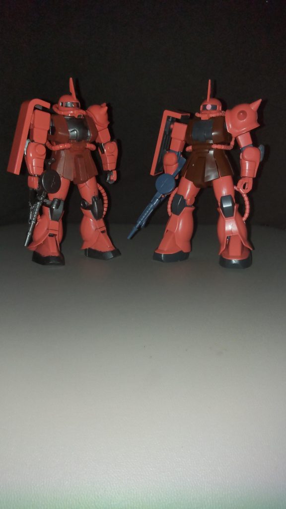 HGは、全体の関節が柔らかい(^_^)FGは、足首が硬い(^-^;