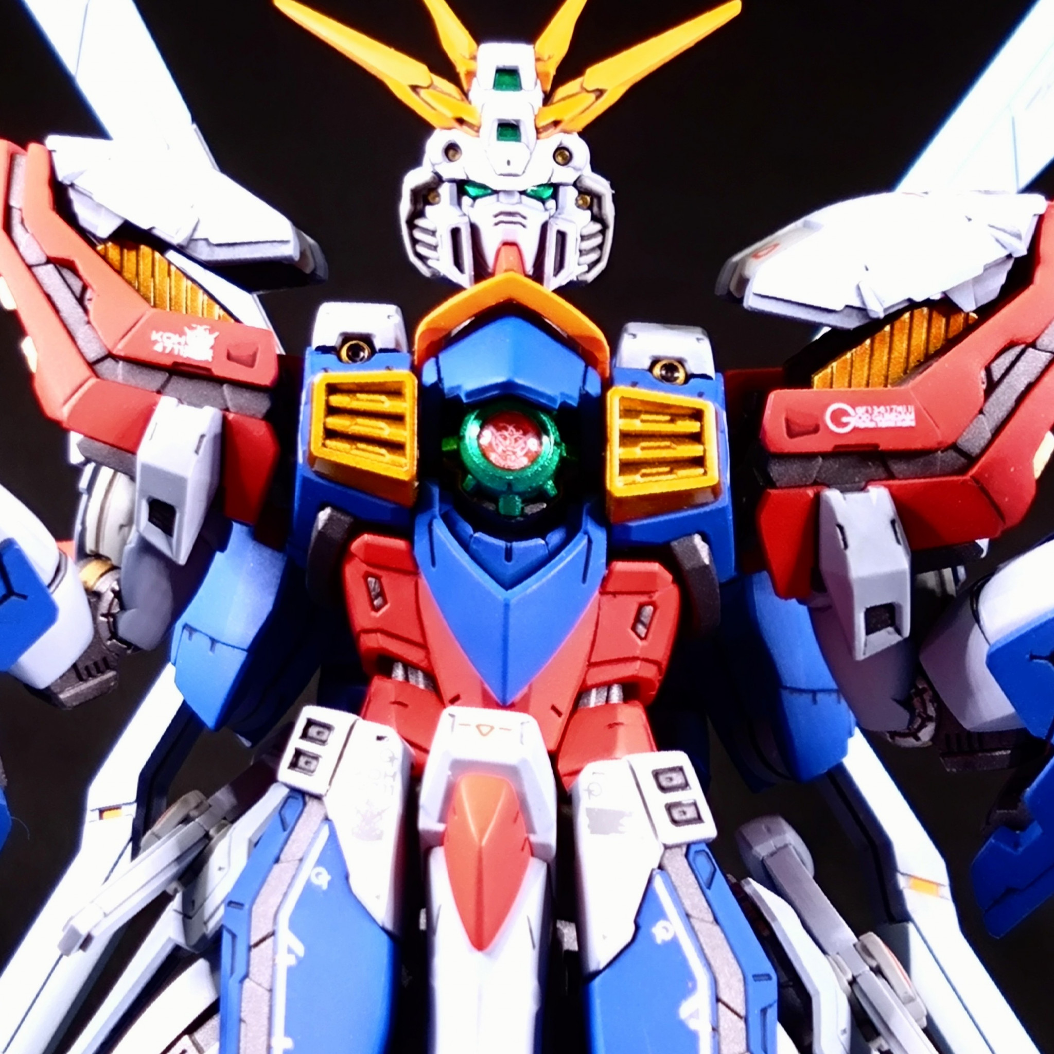 RG 144 ゴッドガンダム に似た開脚ポーズのマグアナック（ジャンク）