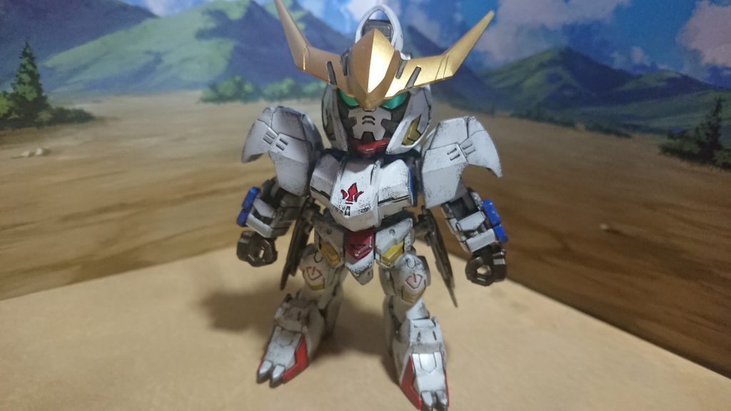 正面。鉄華団のマークはフリーハンドで描きましたw歪んでるのはご愛敬ですｗ