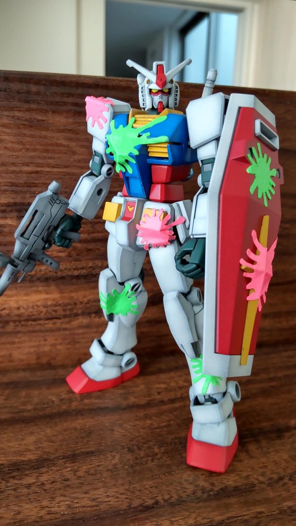 スプラトゥーンのインク汚れをつけてみました。