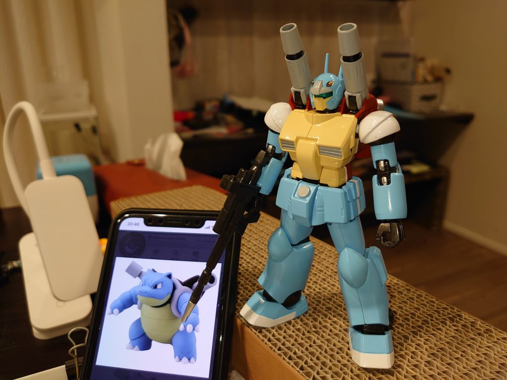 こちらの方のイメージでカラーリングです。スミイレ&デカール貼りの前の状態です。