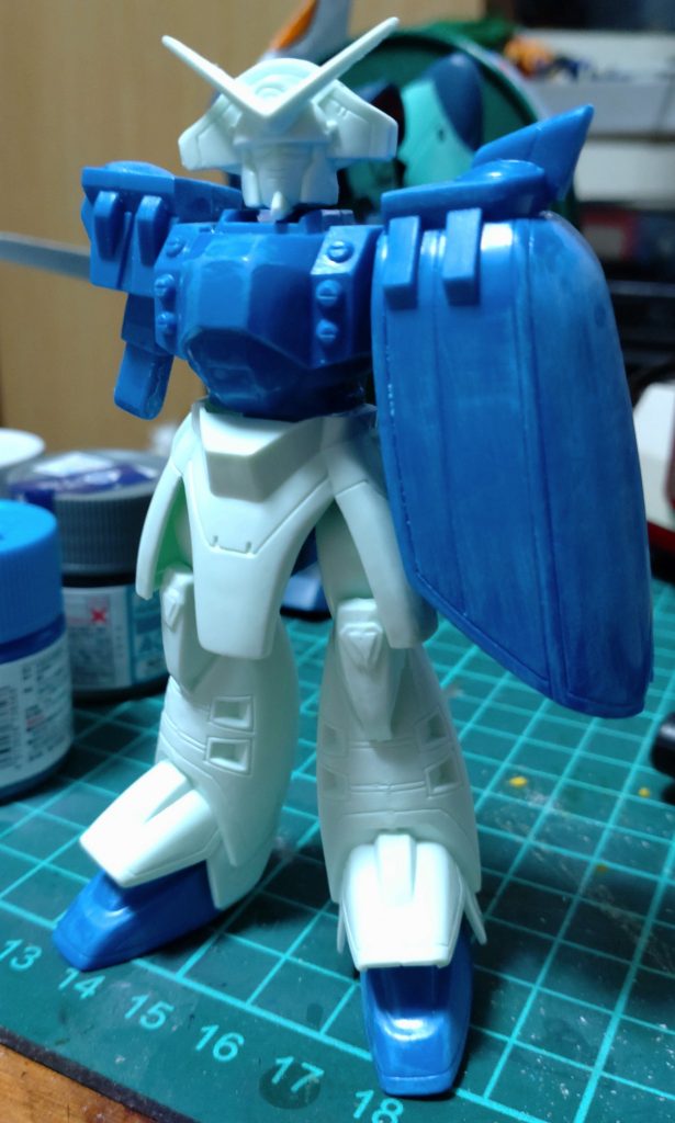 素組ここから筆塗りで塗装してます。ちなみにサフはしてません。大変だったぜ…