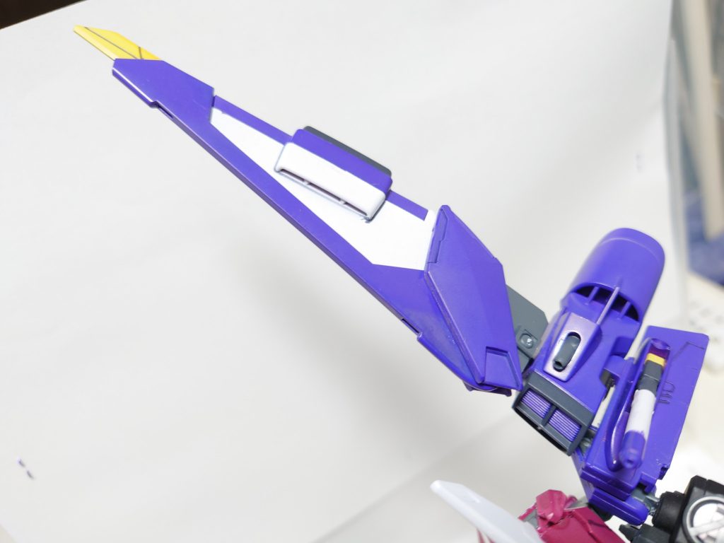 ウイングには、フリーダムのウイングのパーツを追加しています。だいぶ大きくなり、お気に入りの部分となりました。
