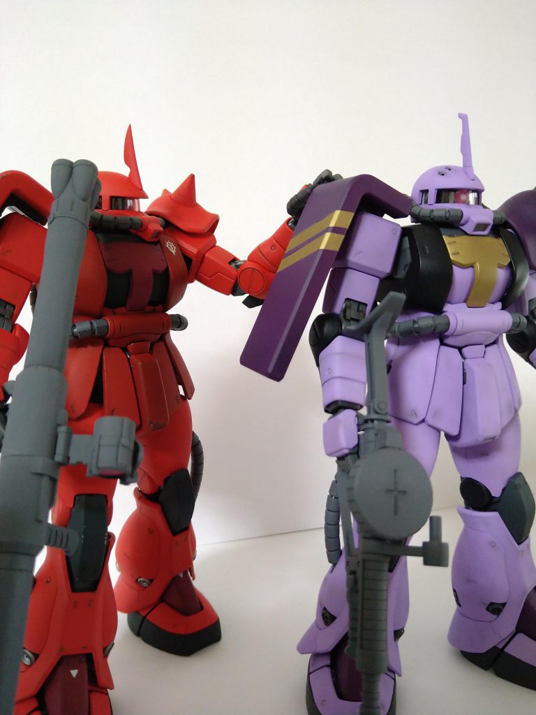 最後は【脳内劇場『ガルマ散る』の一幕】「どこだ!何故出て来ない!こうなったら地上に降りて見付け出すしかない!私もザクで出る!」「まぁ、待て。いつになく興奮している様だが、女性の為に功を焦るのは良くない。落ち着くんだ。」「・・・任せる。」(ああ、騙されちゃった。。。)最後までご覧頂き、ありがとうございました。