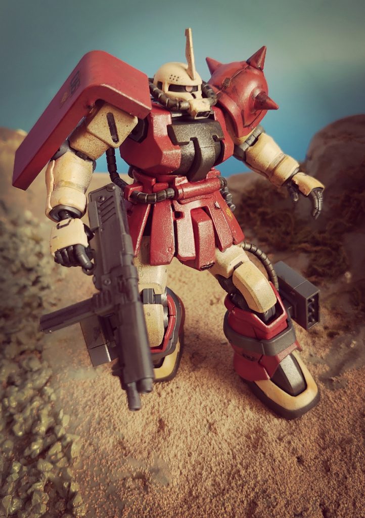 地上の赤いZAKU–3枚目/制作者：kgym0