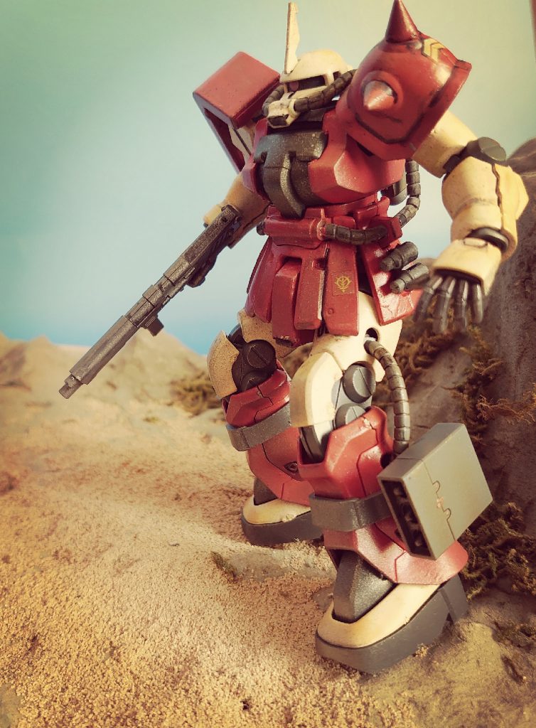 地上の赤いZAKU–2枚目/制作者：kgym0