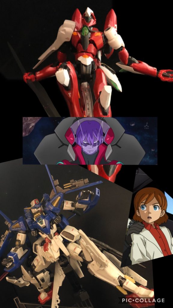 キオ「おまえは誰なんだ!!」ゼハート「私はヴェイガンの指揮官、ゼハート・ガレットだ。」キオ「ボクはキオ・アスノです。」アカオ「自己紹介しちゃったよ!?」ゼハート「やはり、アセムの息子か..!おまえは我らヴェイガンの目的を知らんと見えるな。」キオ「目的って!?」アカオ「キオ!ヤツと話すんじゃない!」アオ「キオ、敵に乗せられてるぞ!」ゼハート「我らヴェイガンは、地球圏を追われた人間だ。我らは地球圏の奪還を目指し戦っているのだ!」キオ「地球圏を...追われた.....人間!?」ゼハート「その目的を達する為、我らは戦う!邪魔をするな!」キオ「そんな.....!ヴェイガンは...人間!?」アカオ「しっかりしろキオ!」アオ「奴等は地球圏を乗っ取ろうと企む敵だぞ!」キオ「人間を相手に戦っていたなんて...!」ゼハート「戦意を喪失したか。だが、私はヴェイガンの戦士。戦う意思が無くともガンダムは倒さねばならん。ヴェイガンの為に!」アカオ「来たぞ、キオ!!」アオ「しっかりするんだキオ!!」ゼハート「覚悟!!」ズバーーーーーーッ!!!ドドドドドドッ!!ゼハート「何!?我が艦隊が!?やられただと!?」キオ「この光は!?」アオ「コレはディーヴァのフォトンブラスター!!」アカオ「コロニーの近くでブッ放すなんて、完全にイカれてやがるぜ!さすがはジジイだ!」