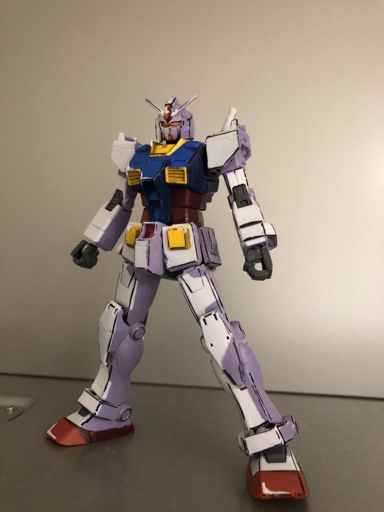 ハイライト控えめで。この後調子に乗り、ハイライトを書き込むことに。汚しと同じですね。