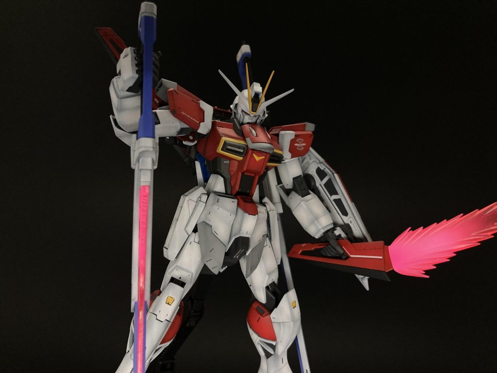 MG 1/100 ソードインパルスガンダムの箱絵のポージングです!