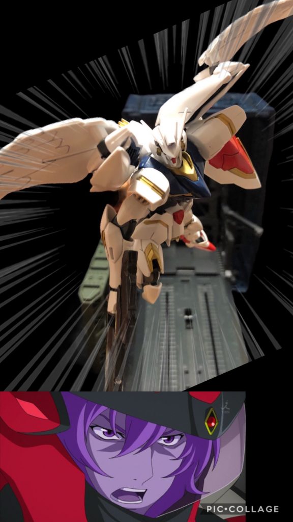 ゼハート「我らヴェイガンの民の住む、このセカンドムーンを襲うとは...!見損なったぞ、アセム!」アセム「目を覚ませ!ゼハート!イゼルカントは、ヴェイガンの人間を救おうなんて思っちゃいない!!いい加減に理解しろ!!」ゼハート「まだ言うか!私はイゼルカント様に計画の全権を担ったのだ!」アセム「何!?」ゼハート「私には、イゼルカント様の後継者たる覚悟が問われているのだ!お前などに遅れを取る訳にはいかぬ!」アセム「くっ!!」キオ「父さん!」ゼハート「アセムの息子か!」キオ「父さんは..やらせない!」ゼハート「ガンダムAGE−3は大破した筈..!予備のパーツがあったか!」アセム「キオ!連携してヤツを攻撃するぞ。」キオ「うん!」ゼハート「2機で同時に来ようが、このガンダムレギルスには通用せん!」アセム「いくらお前でも、ガンダム2機が相手では武が悪いだろう!落とさせてもらう!」