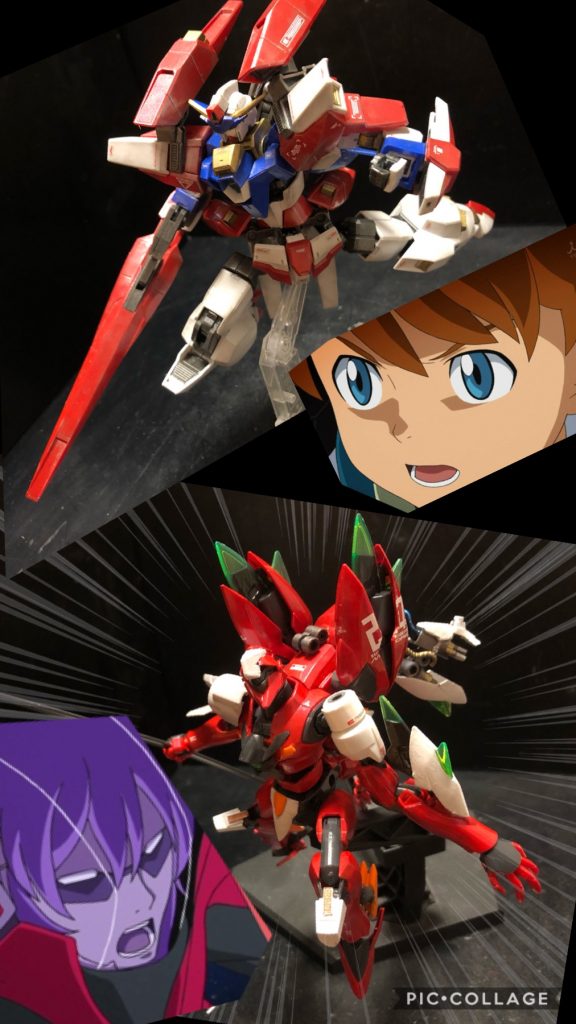 ゼハート「お前はアセムの息子だな..!ここは通さん!」キオ「え?“父さん”!?」ゼハート「いや、“通さん”だ!」キオ「“父さん”を知っているの!?」ゼハート「無論だ!逃がさんという意味だ!」キオ「ニガさん!?いや、父さんの名前はニガ”じゃないよ!」ゼハート「お前は一体何を言っている!」キオ「さっきアセムって言ってたじゃないですか!僕の父さんを知っているの!?」ゼハート「お前の父は、俺の旧友だ。共に学生生活を送った仲だ。ちなみに、お前の母も私の旧友だ。」キオ「ええ!?そうなんですね!父と母がお世話になっています!そんな人と会えて嬉しいです!」ゼハート「む....!礼儀正しいな。さすがはアセムの息子だな。私もアセムには世話に...いや、先日は仕事の邪魔をされたが...。」キオ「ええ!?父が!!申し訳ありません!父に変わって謝ります..!あの...宜しかったらお名前をお聞かせ頂いても宜しいですか?ボクの名前はキオ・アスノです!」ゼハート「なんて出来た息子さんなんだ...!グレて海賊になってしまったアセムの息子とは思えん..!すまない、申し遅れた。私の名はゼハート・ガレット。ヴェイガンの戦士だ。」キオ「ゼハートさんって言うんですね。何があったかはわかりませんが、父がご迷惑をお掛けした様で、本当に申し訳ありませんでした。」ゼハート「いや、その事はもういいのだ。私も君に会えて嬉しいと思う。」キオ「あの....ゼハートさんってヴェイガンの戦士なんですよね...。質問があるんですが、聞いても宜しいですか?」ゼハート「む?なんだ?」キオ「失礼ですけど、ヴェイガンも人間なんですよね..?」ゼハート「無論だ。我々も君達と同じ人間だ。」キオ「やっぱり...!」ゼハート「何故、そんな事を聞く?」キオ「じいちゃんが....、ヴェイガンは悪魔だ、人間じゃない。ヴェイガンは殲滅だ!って、いつも言ってるんです...。でも、ボクはいつも心に引っかかって...!」ゼハート「そうか...。フリット・アスノが...!」キオ「ゼハートさん!ヴェイガンは何で地球圏を攻撃してくるんですか!?ボク達は戦争なんてしたくないのに...!」ゼハート「....。キオ君。私と一緒に火星に来るつもりはないか...?」キオ「...え!?」