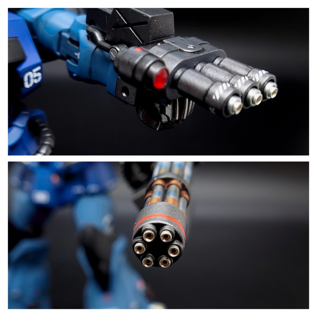 銃口部分には百均のメタルパーツやICソケットのピンをバラしたものを使いました。