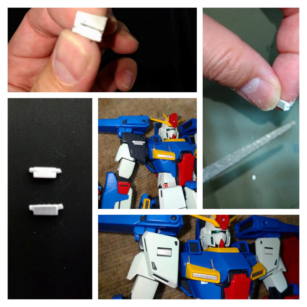 紛失したパーツはランナーの切れ端を棒ヤスリで加工して