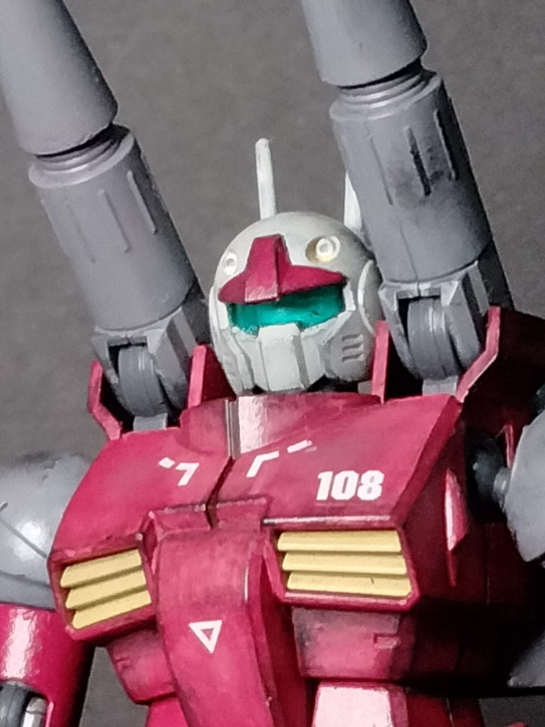 ガンキャノン　HGUC 黒起ち上げ筆塗り