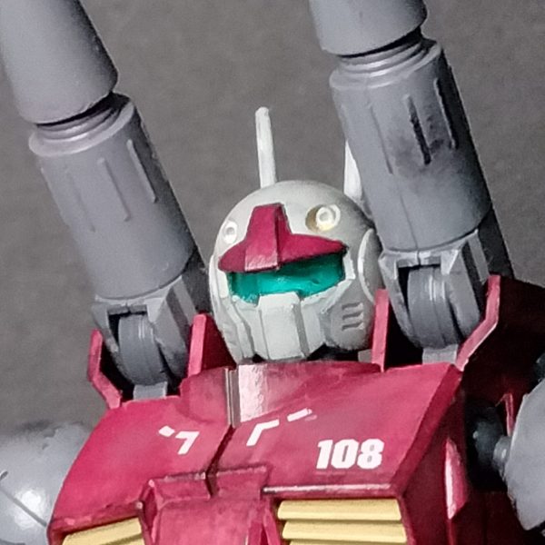 ガンキャノン　HGUC 黒起ち上げ筆塗り