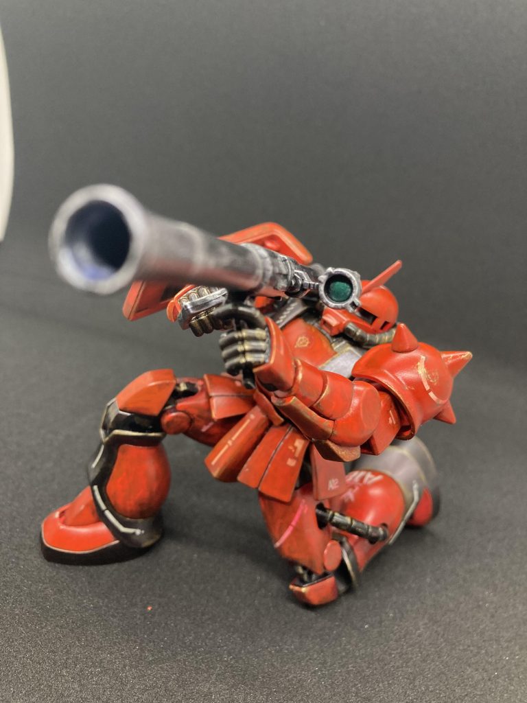 ウェザリングはウォッシング＋ドライブラシで汚し表現のみで傷は表現しませんでした。