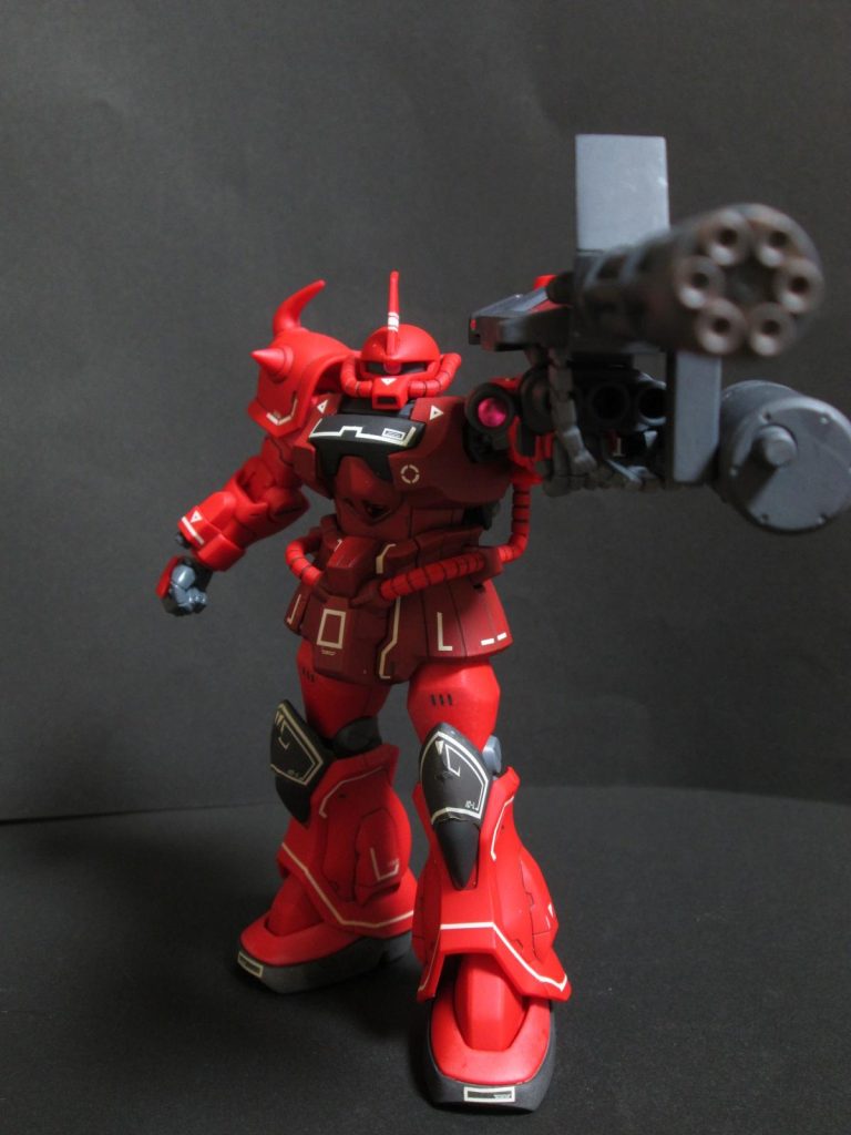 ガトリングガンの銃口だけ色変えて塗装