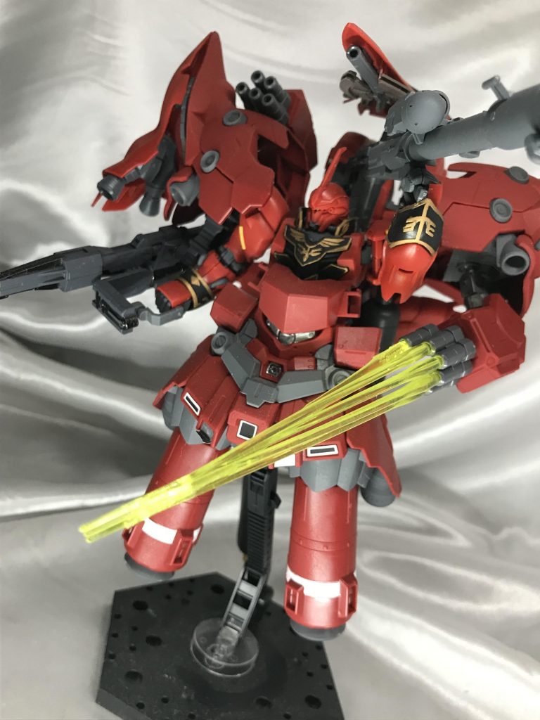 ユニコーンとシナンジュの高速戦闘をお互い最終形態でまたやってほしかった。そんな願いで作りましたがめっちゃ楽しめました（＊゜ー゜）