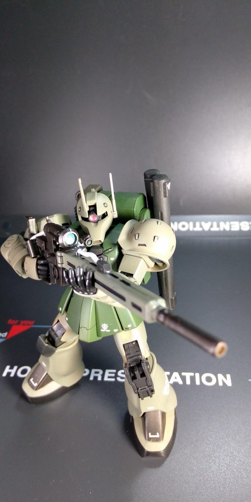 仁王立ち狙撃スタイルです。遮蔽物がとても欲しくなりました。最後まで御覧頂きありがとうございました。