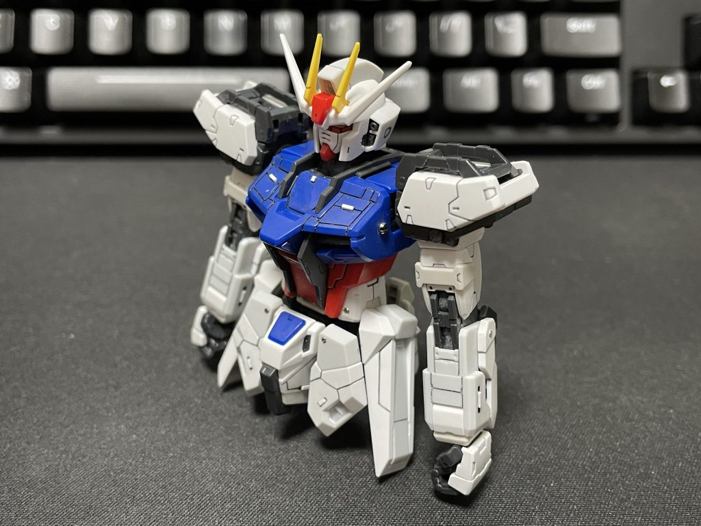 上半身はそこそこスジボリ追加したりしました。あとは武装で合わせ目が気になる箇所は全部潰してます。アグニの合わせ目消しは超だるかった…