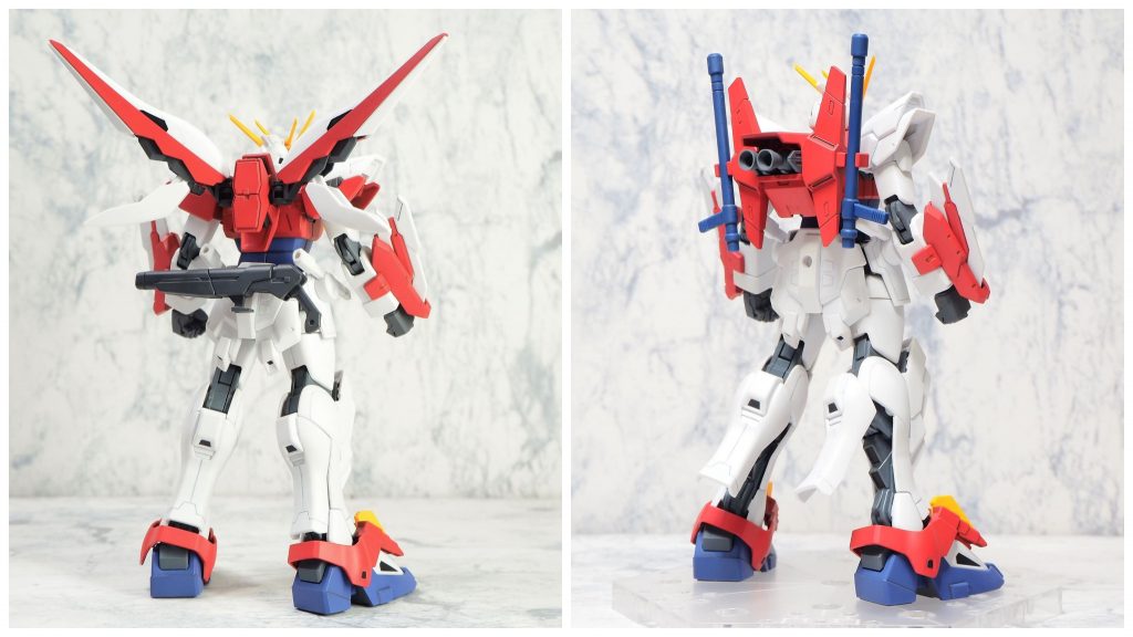 バックパックショット比較。バタフライバスターBは腰部に付けられるよう加工