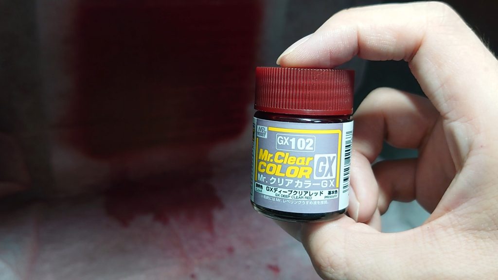 最後にGXディープクリアレッドを塗ってキャンディ塗装しました