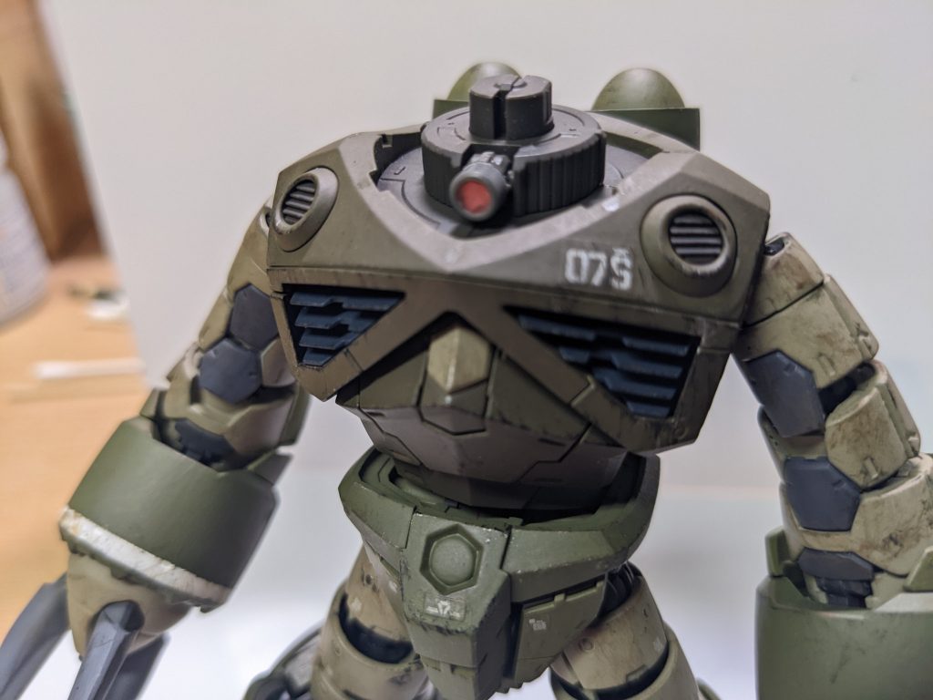 モノアイだけMSGのパイプパーツとＨアイズのランナーを利用して製作しました。製作工程はYOUTUBEにアップする予定です。磯野海平さんの頭で検索お願いしますm(_ _)m