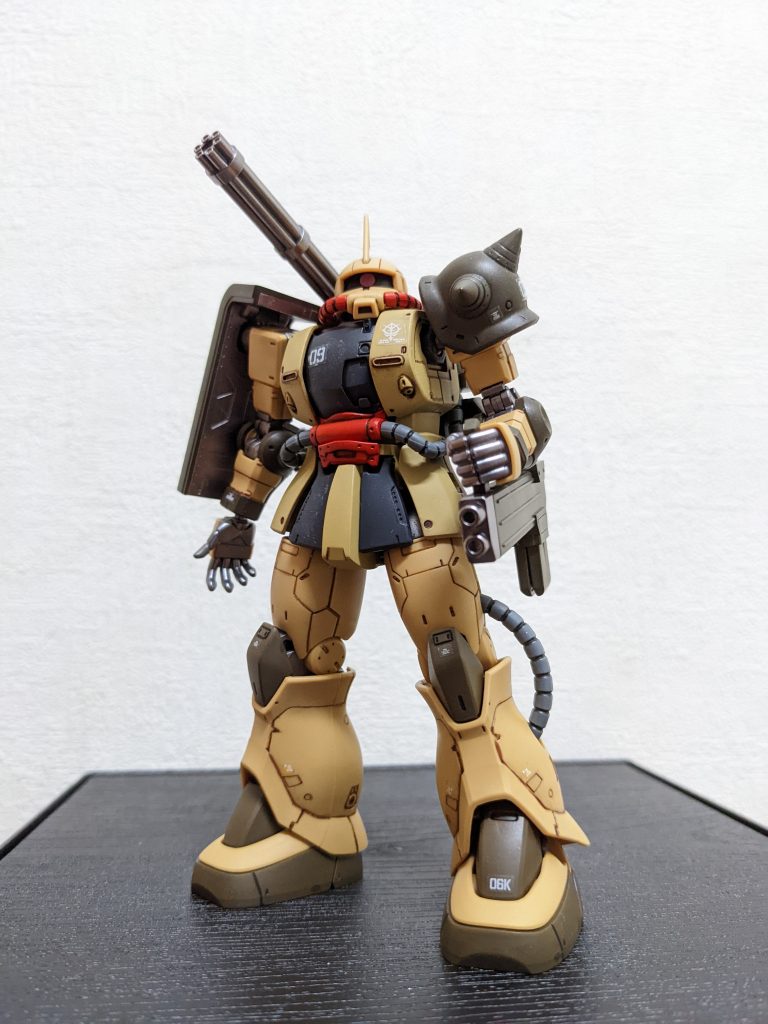 ガトリング装備ガトリングは、キャノンとは雰囲気が変わるよう、敢えていつものガンメタに。