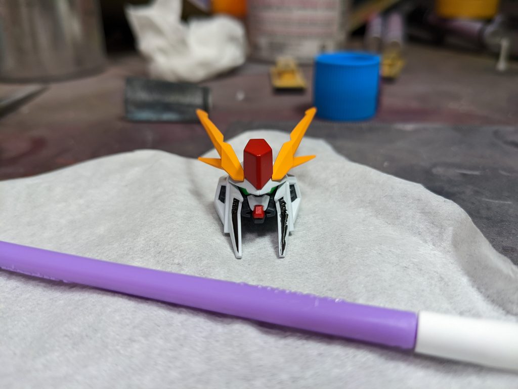 顔の墨入れ拭き取り最中の一枚です拭き取りにはガイアノーツさんのフィニッシュマスターRを使用しました！初めて使いましたが、とっても使いやすいですね(*´ω`*)