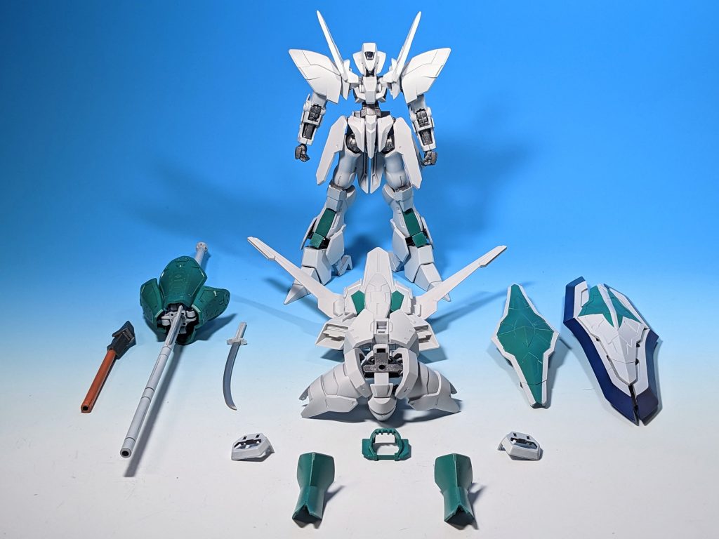 最後は換装パーツ並べて〆。パーツ並べってなんか浪漫を感じますよね...今回は欲しいけど立体化に乏しいジュノーンを手に入れる事が出来てよかったので、皆も再現・見立て改造しよう!!あ、公式コンテストとかコンペとかに出す際は気をつけろよ!!!(コンプライアンス)