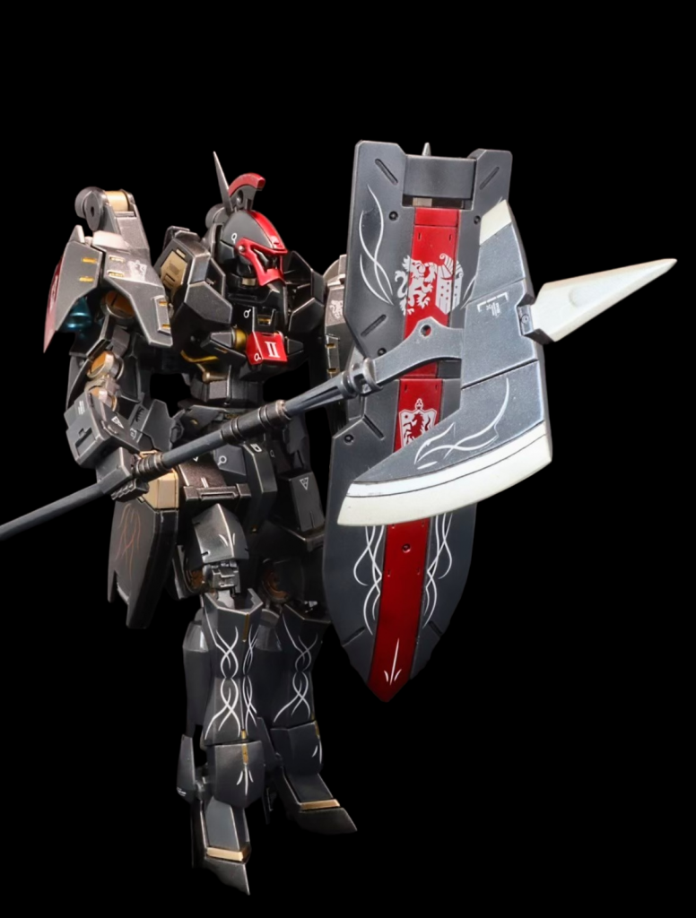 ハルバードアックスを構えてポージング。