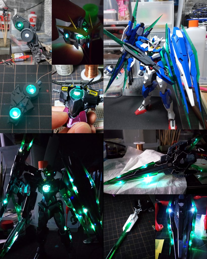 悩みながらLEDを仕込んでいきました。全て組み上げ発光テストして合格だった時の「達成感」が凄かったです。