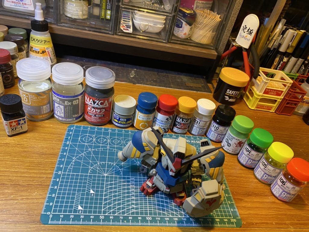 使用塗料備忘録。全色瓶生です。墨入れ兼軽いウォッシングにいつものウェザリングカラー・グレイッシュブラウンも使ってますが入れ忘れてます。