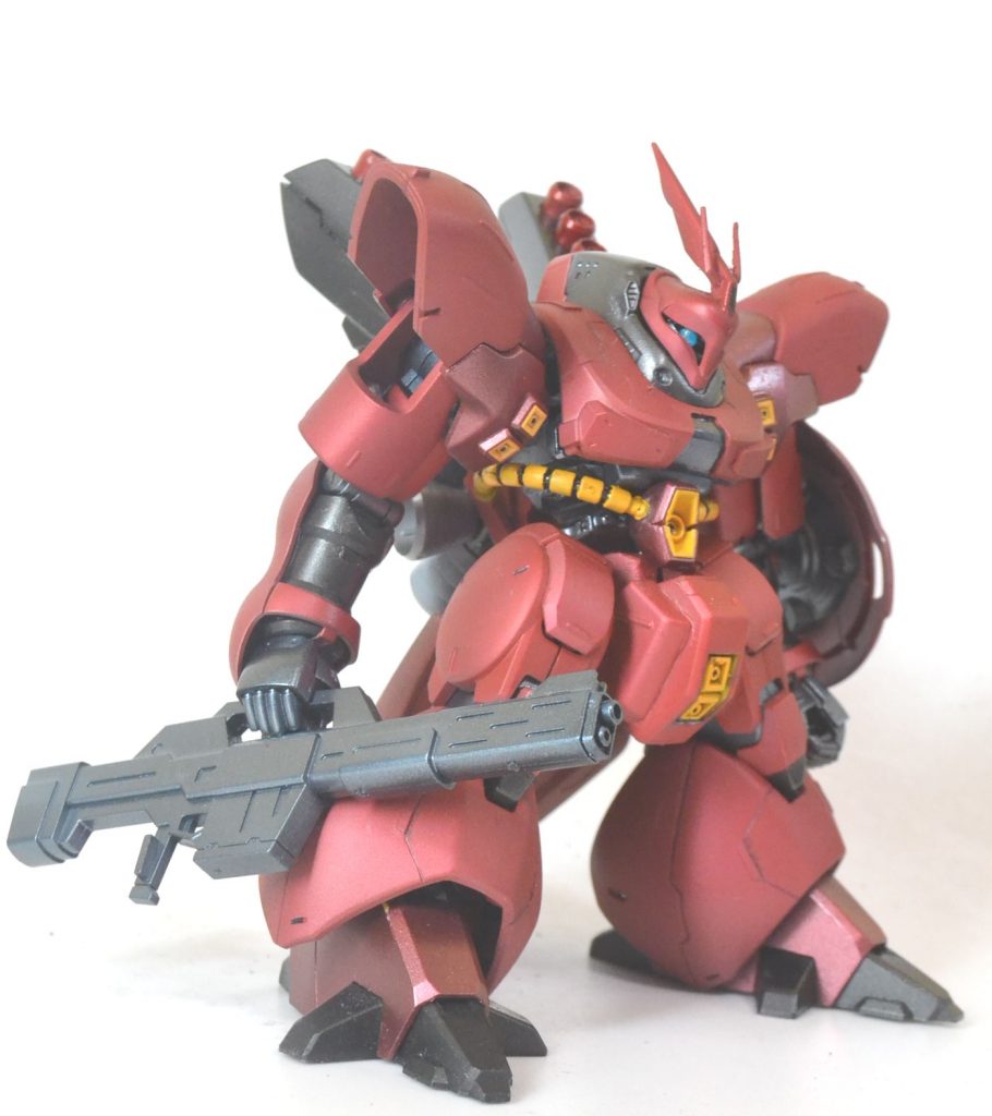 よく見るライフルを持ったポーズモノアイは差し替え方式で可動します。