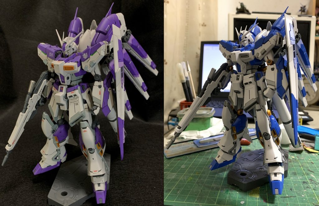 素組みとの比較。プロポーションは一切いじっていません。と言うよりいじる必要がない位出来の良いキットです。