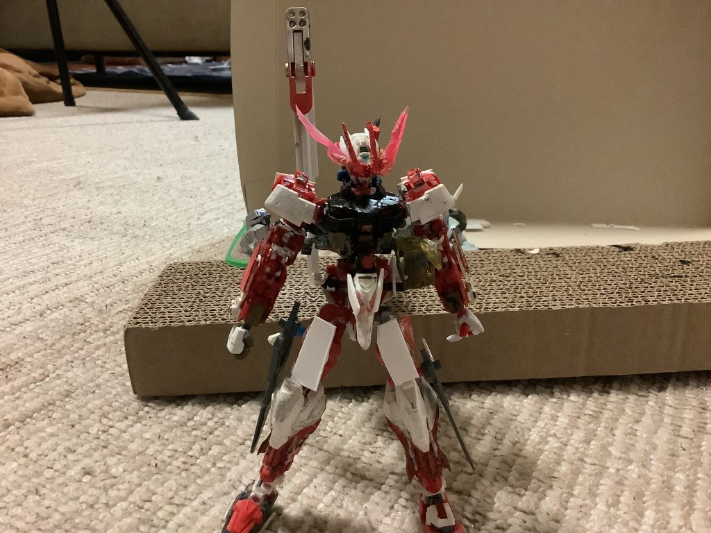 ヴァリアブルドライヴ形態最後の最後に追加された、隠し機能実は、ファンネルを使った解像考えた時点で思いついていたので、全ての追加されて言った機能は、これのためにあった。この形態は、ファンネルをバックパックに円状に配置することによって、取ることができる。この形態をとることによって、トリオン粒子を機体の限界まで放出し、これまで全てのMSを上回る速度と攻撃力を出すことができる。必殺の形態