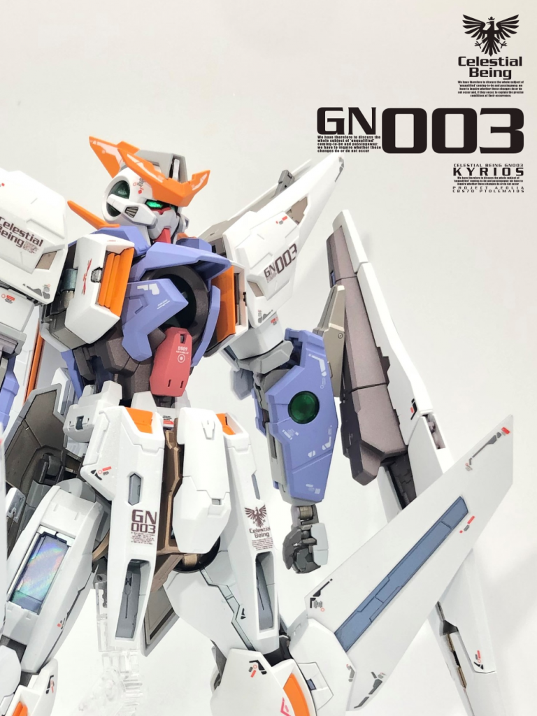 塗装は、ゼータガンダムなどを参考しました。オリジナルのカラーリングから変更して、ホワイトを中心にトリコロールを配置して、まとめました。