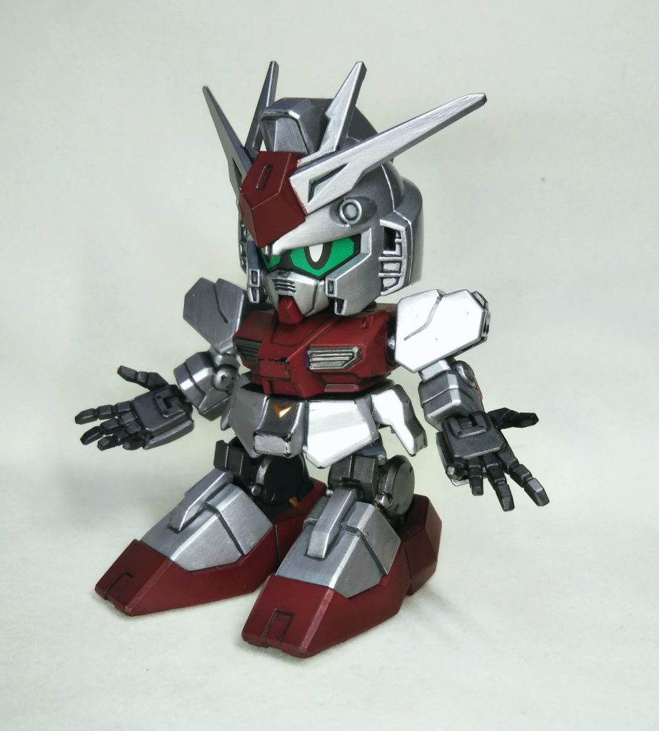 手首はビルドナックル（角）、たまたま元キットの手首の挟み込みと同寸だったので無加工で差し替えられて動きます。ついでのメイジンポーズ