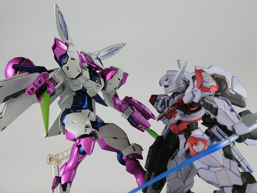 前回投稿した「HG ガンダムルブリス」と並べて。