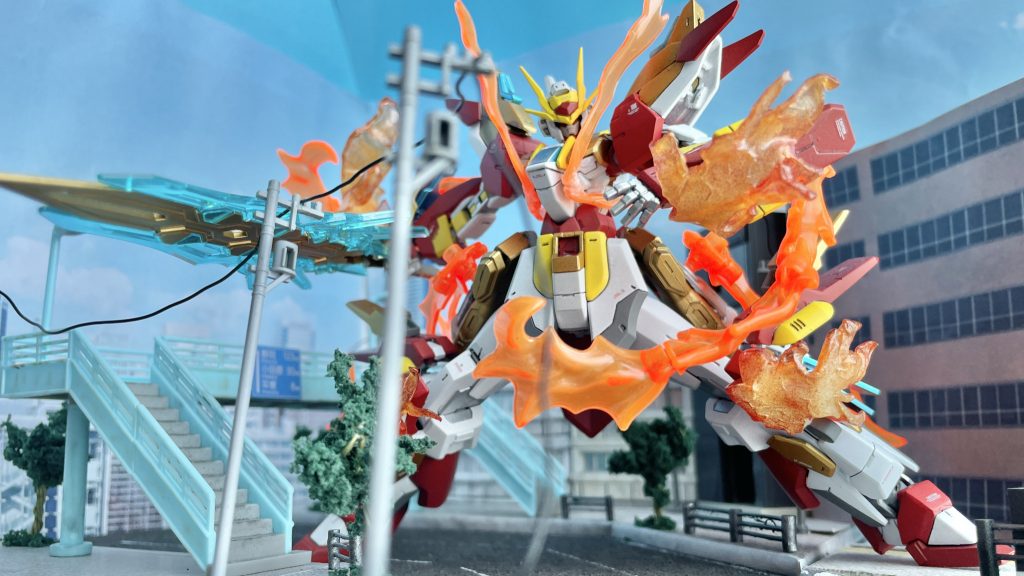 街のジオラマと合わせて撮ってみる