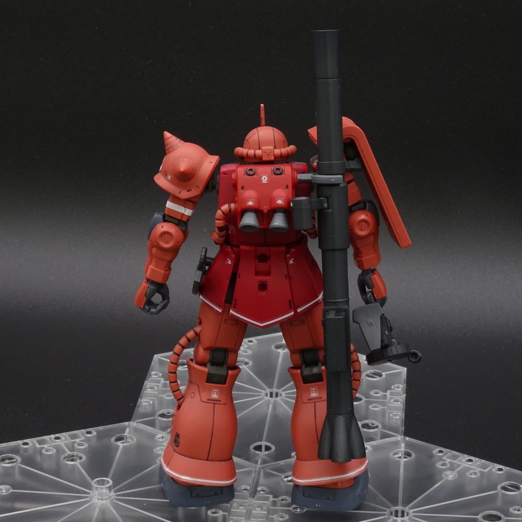 HG 1/144 シャア専用ザクII 赤い彗星Ver.（THE　ORIGIN版）簡単仕上げ–5枚目/制作者：ダイアモンドじいさん