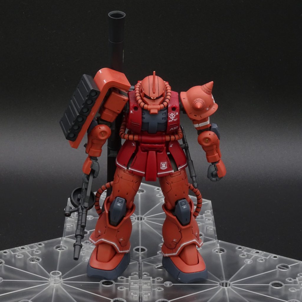 HG 1/144 シャア専用ザクII 赤い彗星Ver.（THE　ORIGIN版）簡単仕上げ–3枚目/制作者：ダイアモンドじいさん