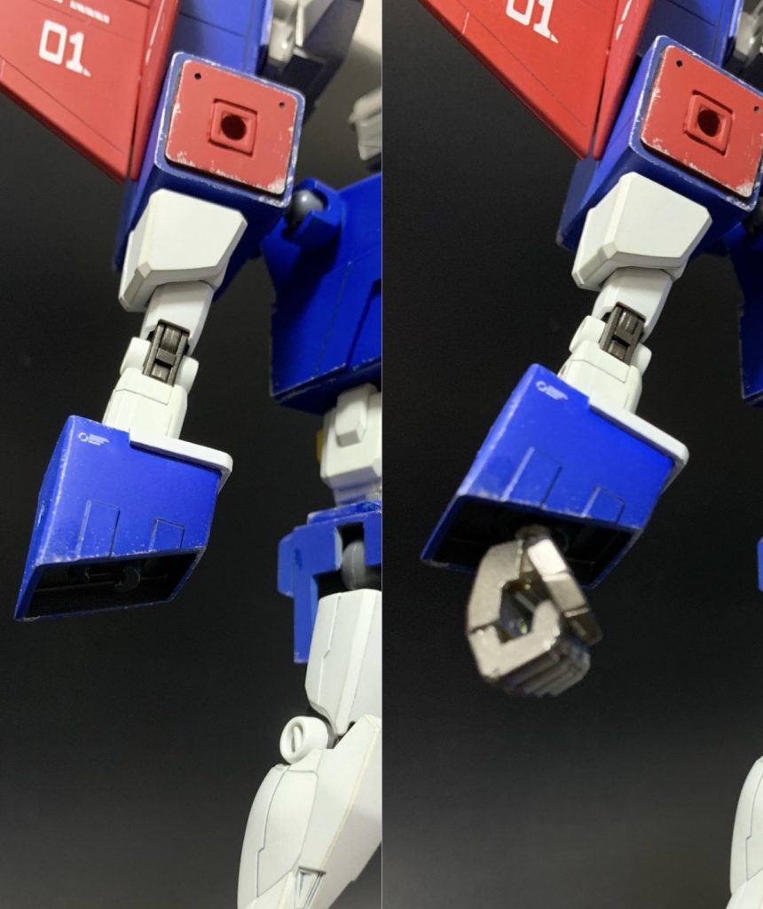 拳が迫り出す描写は合体シーンの見せ場。