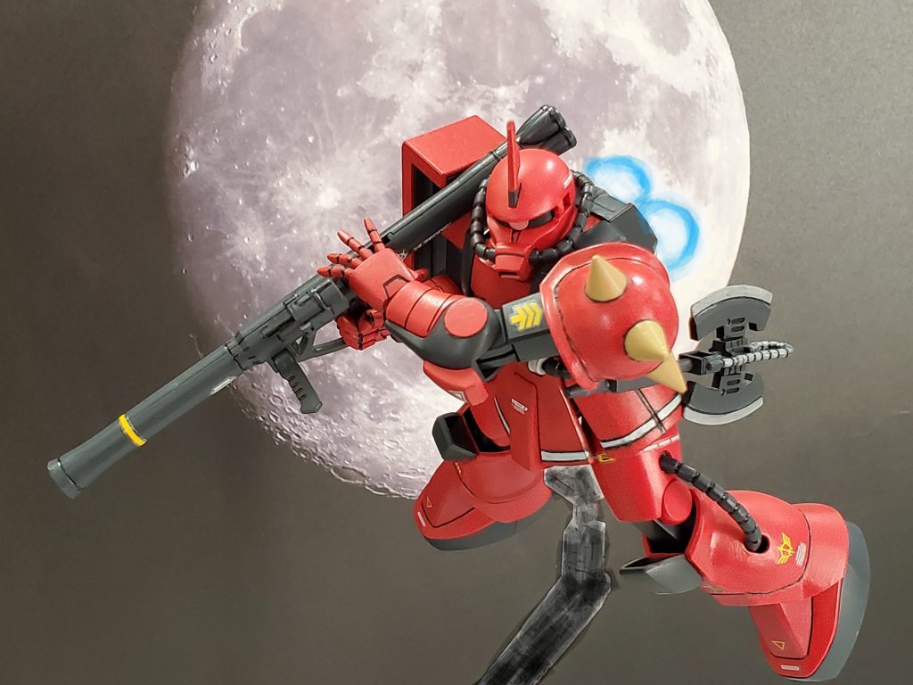 バーニアを吹かし連邦MSに急接近❗