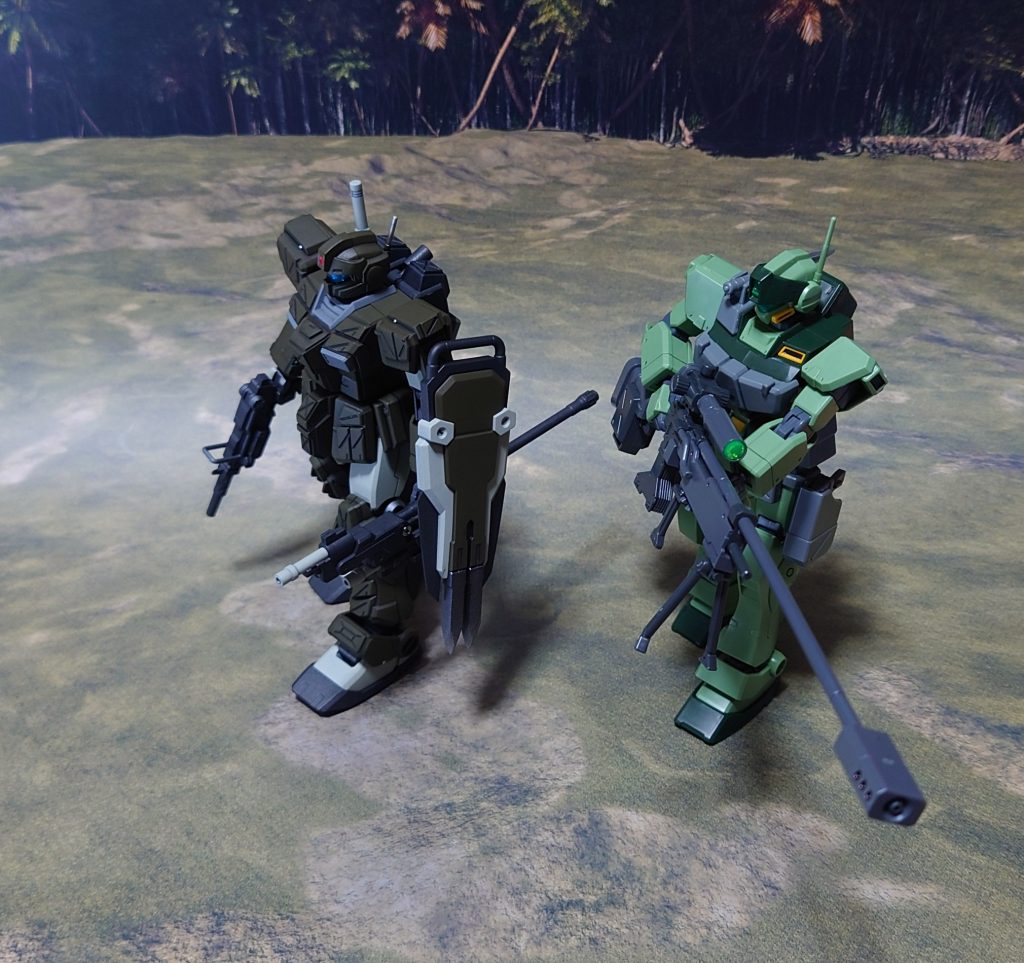 (脳内設定)僚機のジム・スナイパーK9と共に、戦地へ移動する。